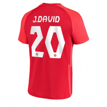 Virallinen pelipaita Kanada Jonathan David 20 Koti World Cup 2022 Lyhythihainen - Miesten Virallinen pelipaita Kanada Jonathan David 20 Koti World Cup 2022 Lyhythihainen - Miesten